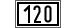 Geschwindigkeitstafel 120 km/h